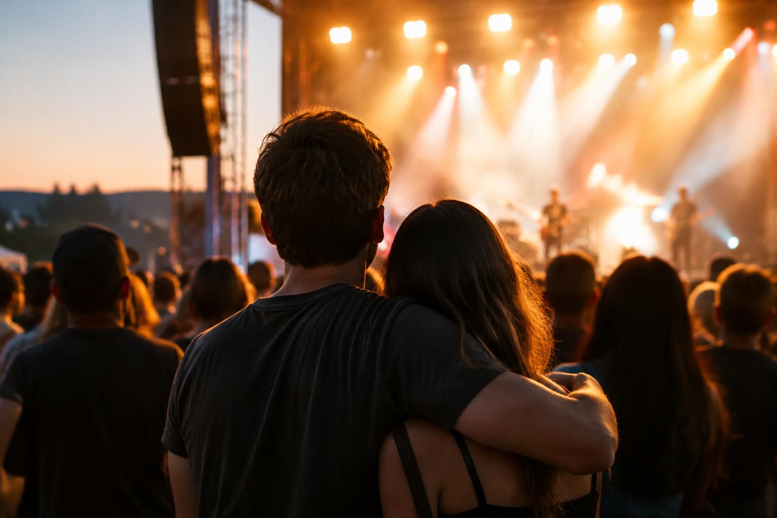Couple at a concert